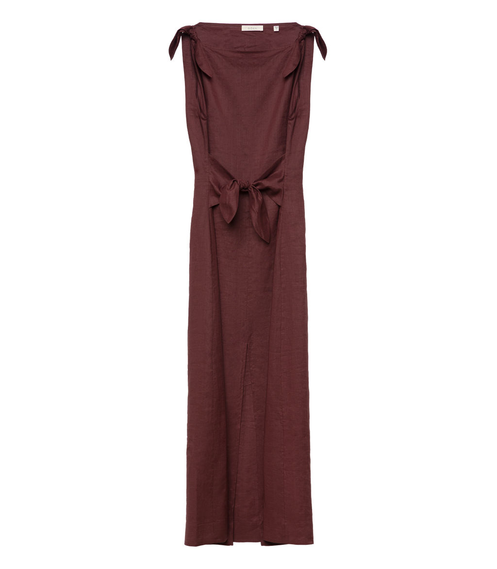 Amorette Ramie Dress in Antique Mahogany - view 7