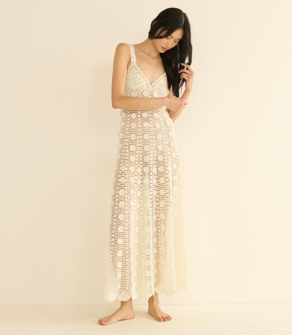 Aristea Dress in Pearl - view 7