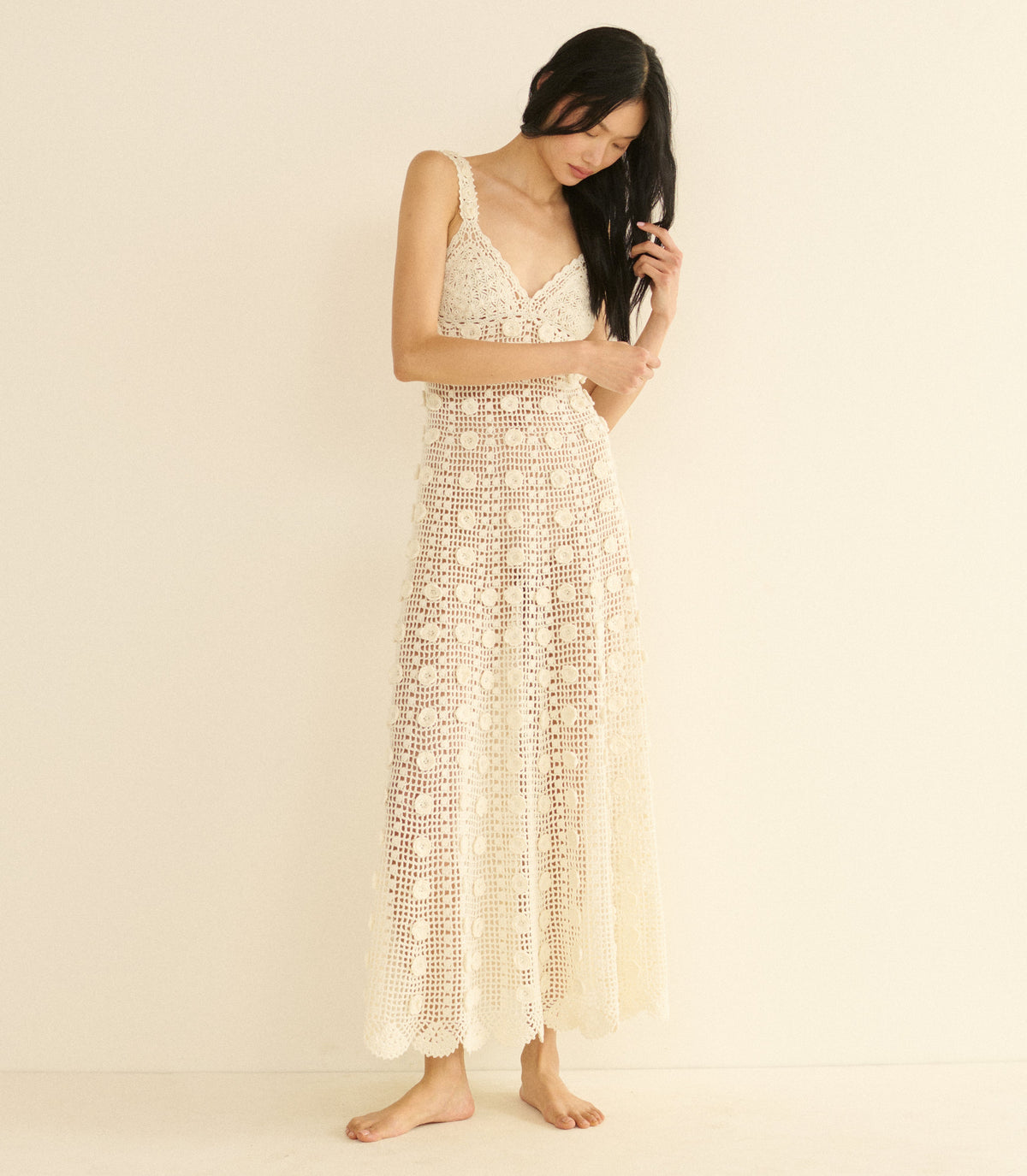 Aristea Dress in Pearl - view 7