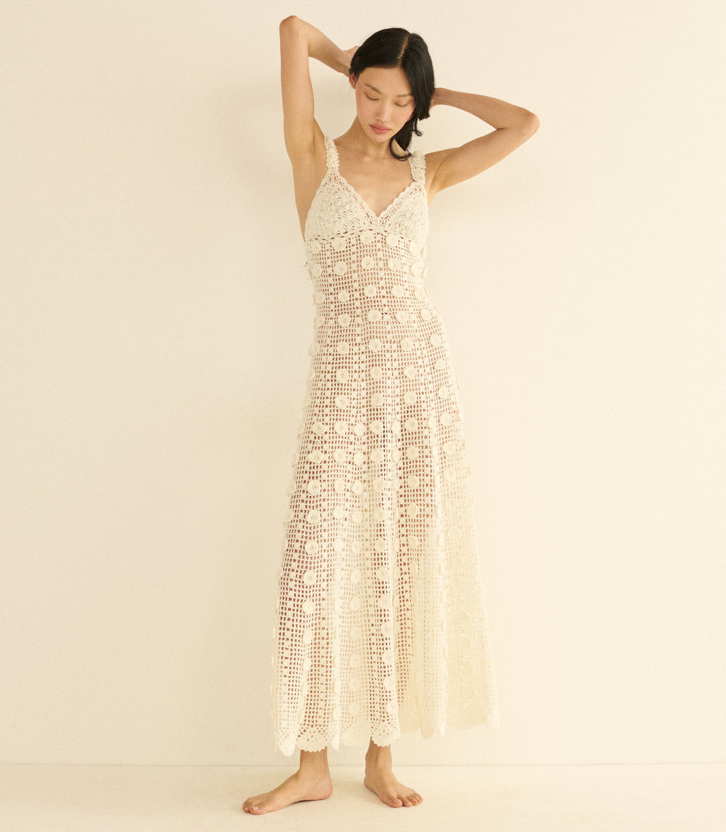 Aristea Dress in Pearl - view 6