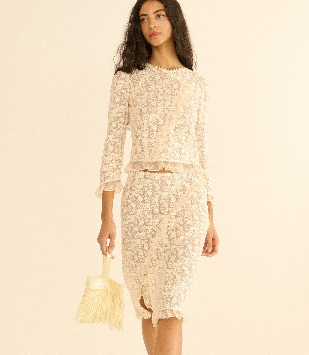 Aurella Skirt in Soft Camellia - view 3
