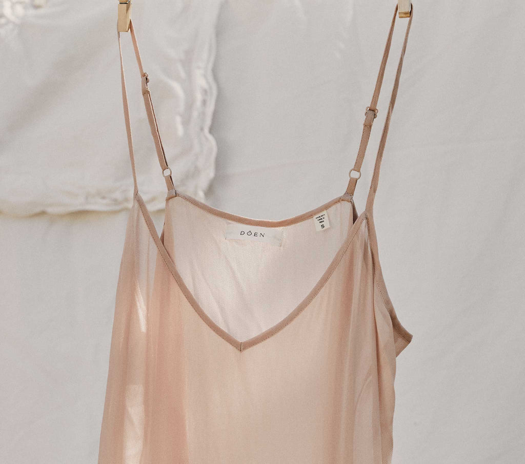 Short Deep V-Neck Slip in Conch - view 2