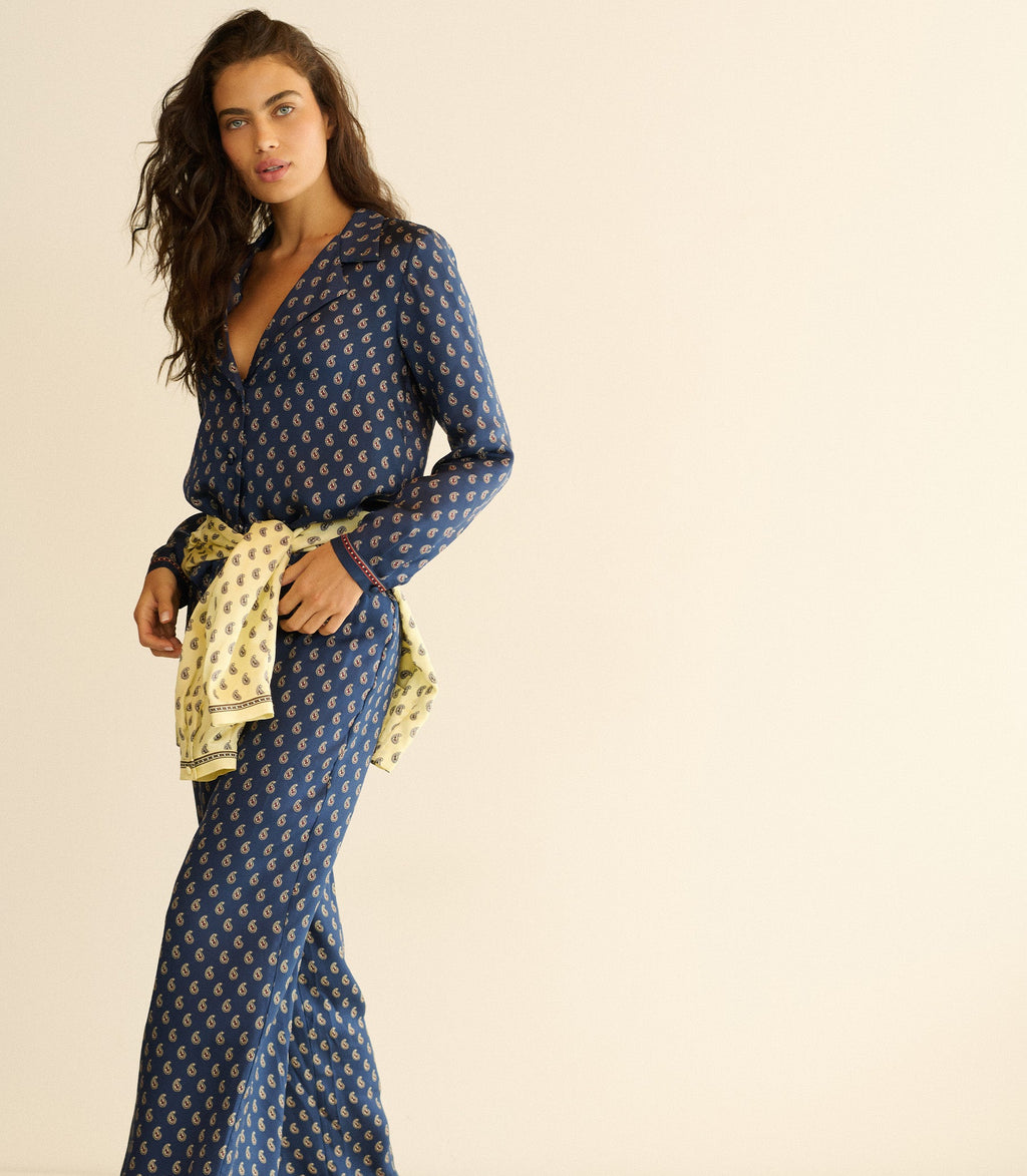 Elene Top in Bleu Taormina Paisley - view 3