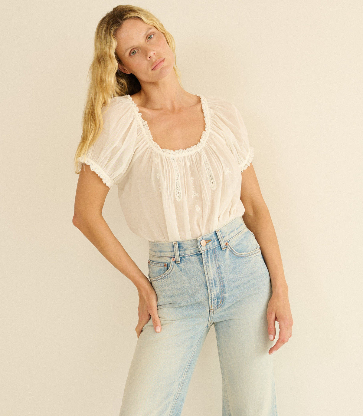 Frederica Top in Salt - view 4