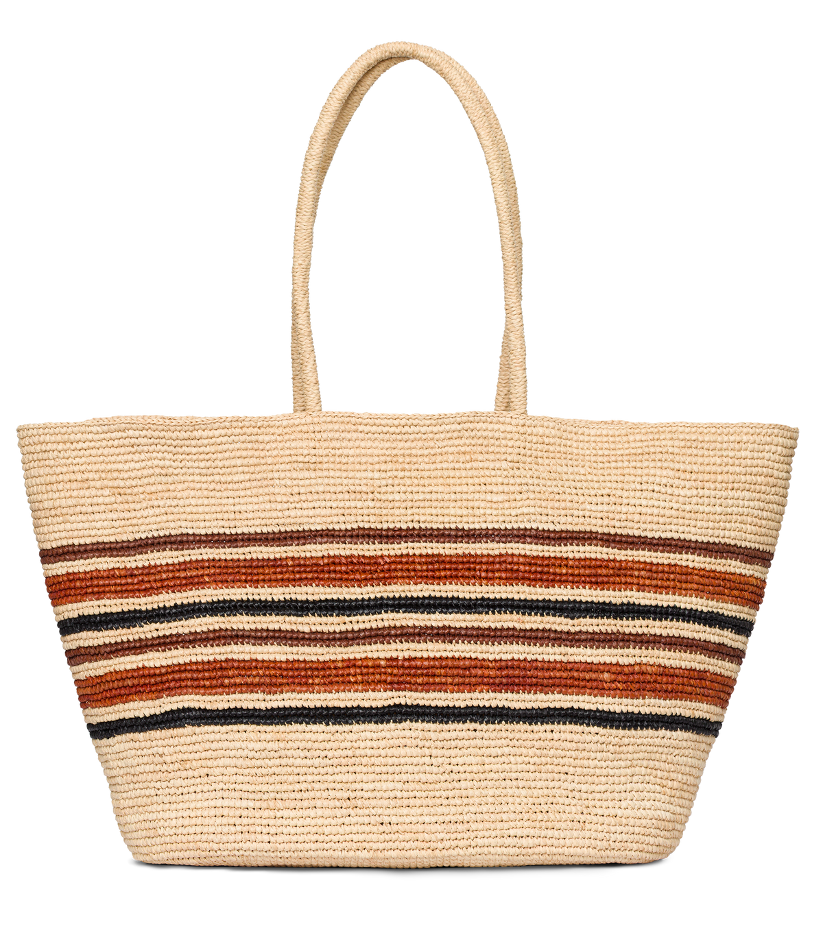 Grande Harbour Tote in Natural Striped Raffia - view 4