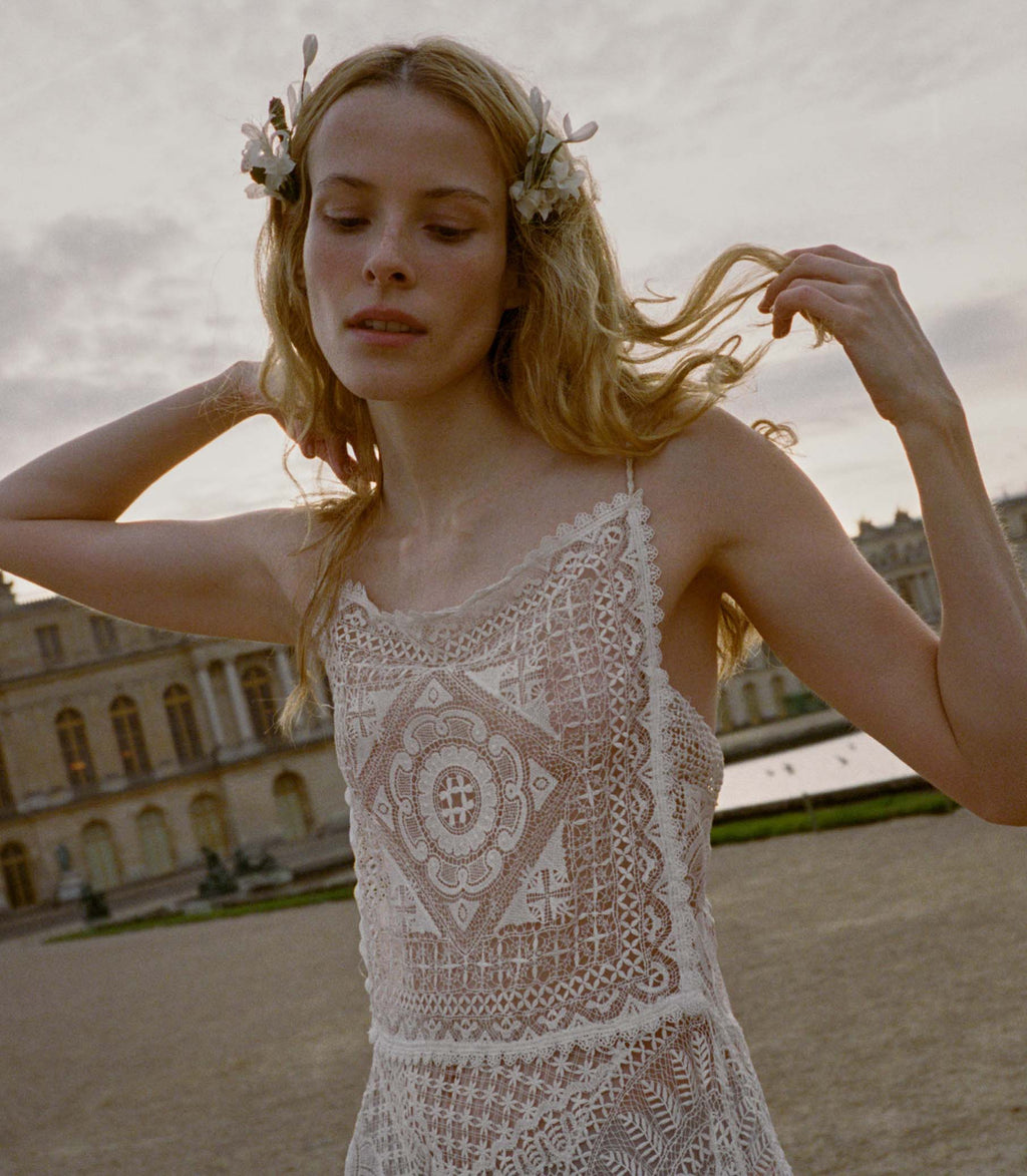 Handkerchief Anniversary Dress in Salt - view 2