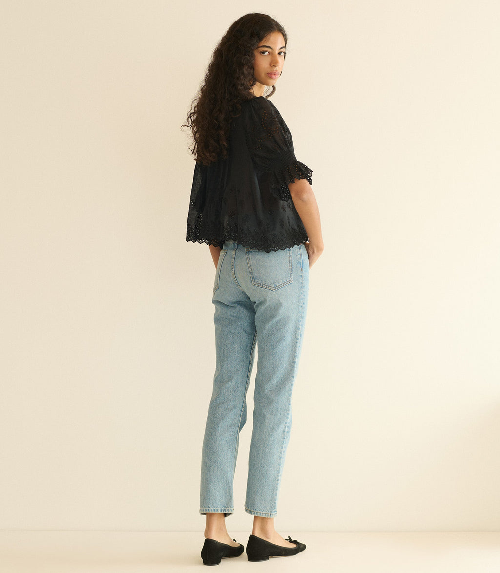 Henri Top in Black Eyelet - view 5