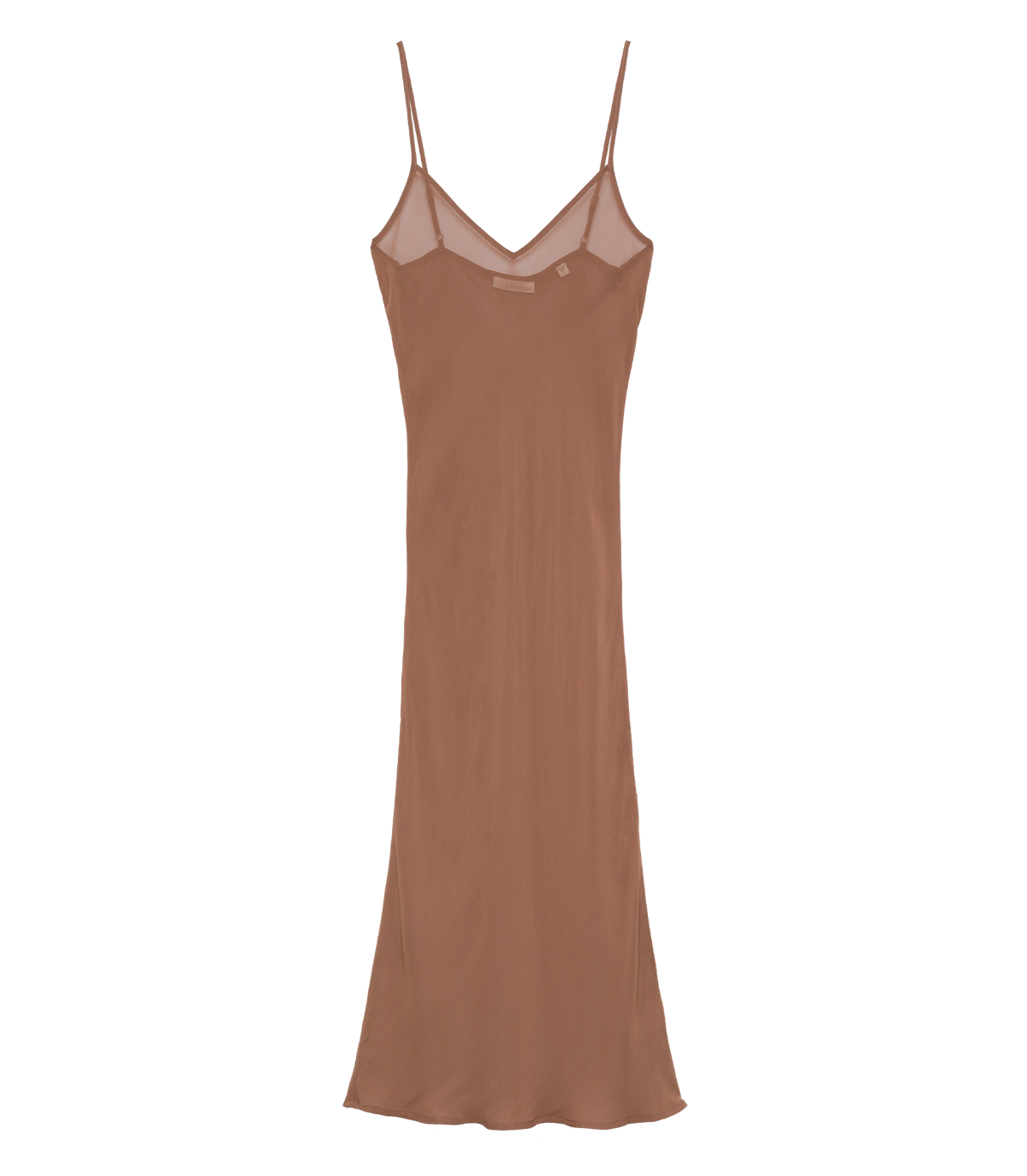 Long Deep V-Neck Slip in Carob - view 6