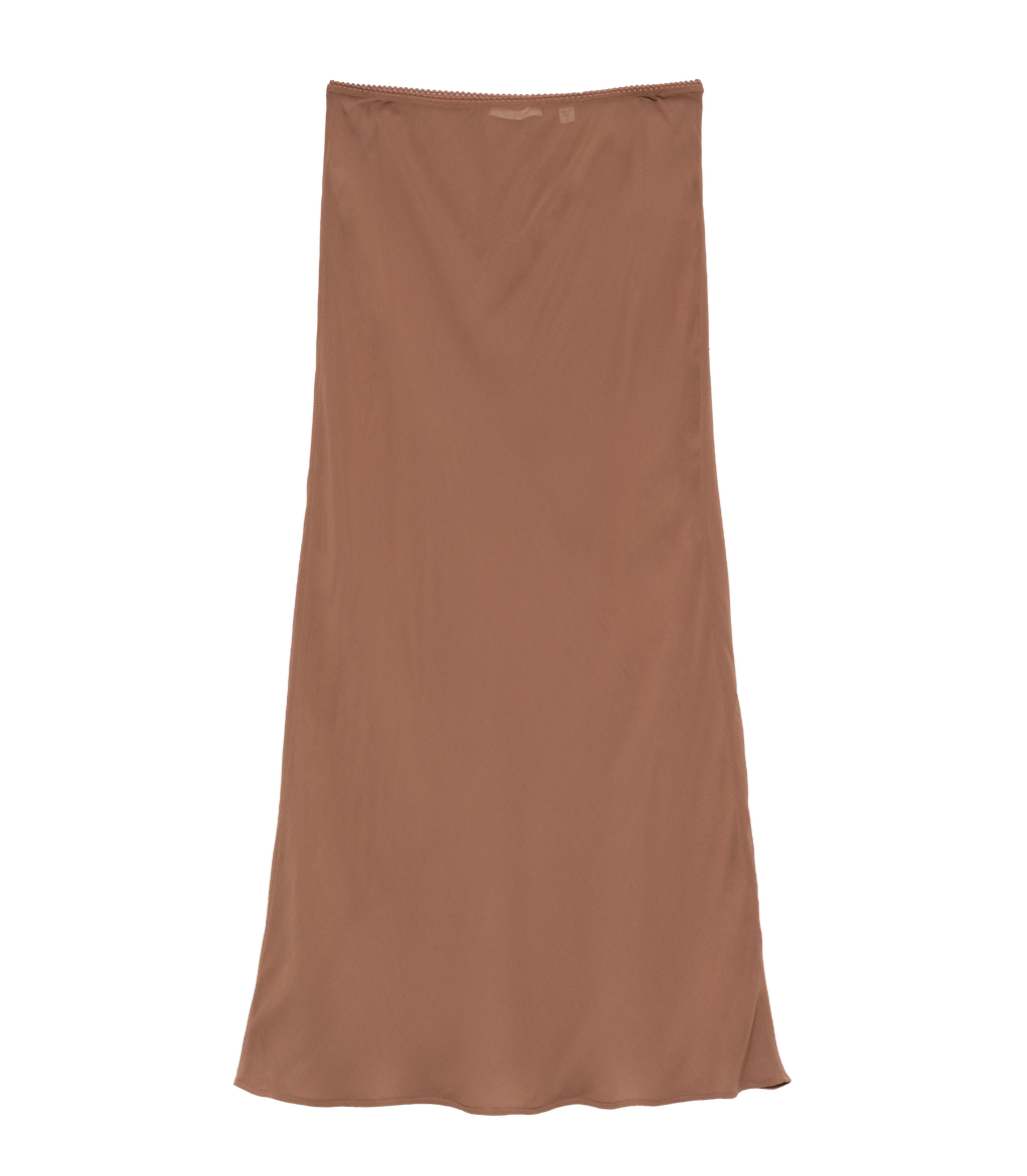 Long Skirt Slip in Carob - view 4