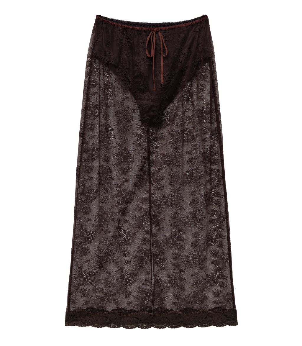 Loni Lace Skirt Set in Equestrian Brown - view 13