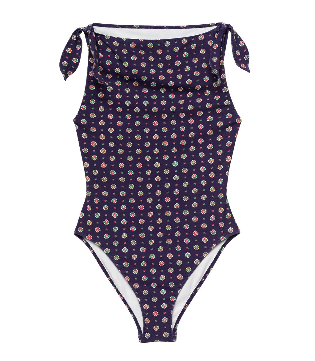 Malta Maillot in Navy Cadiz Foulard - view 7