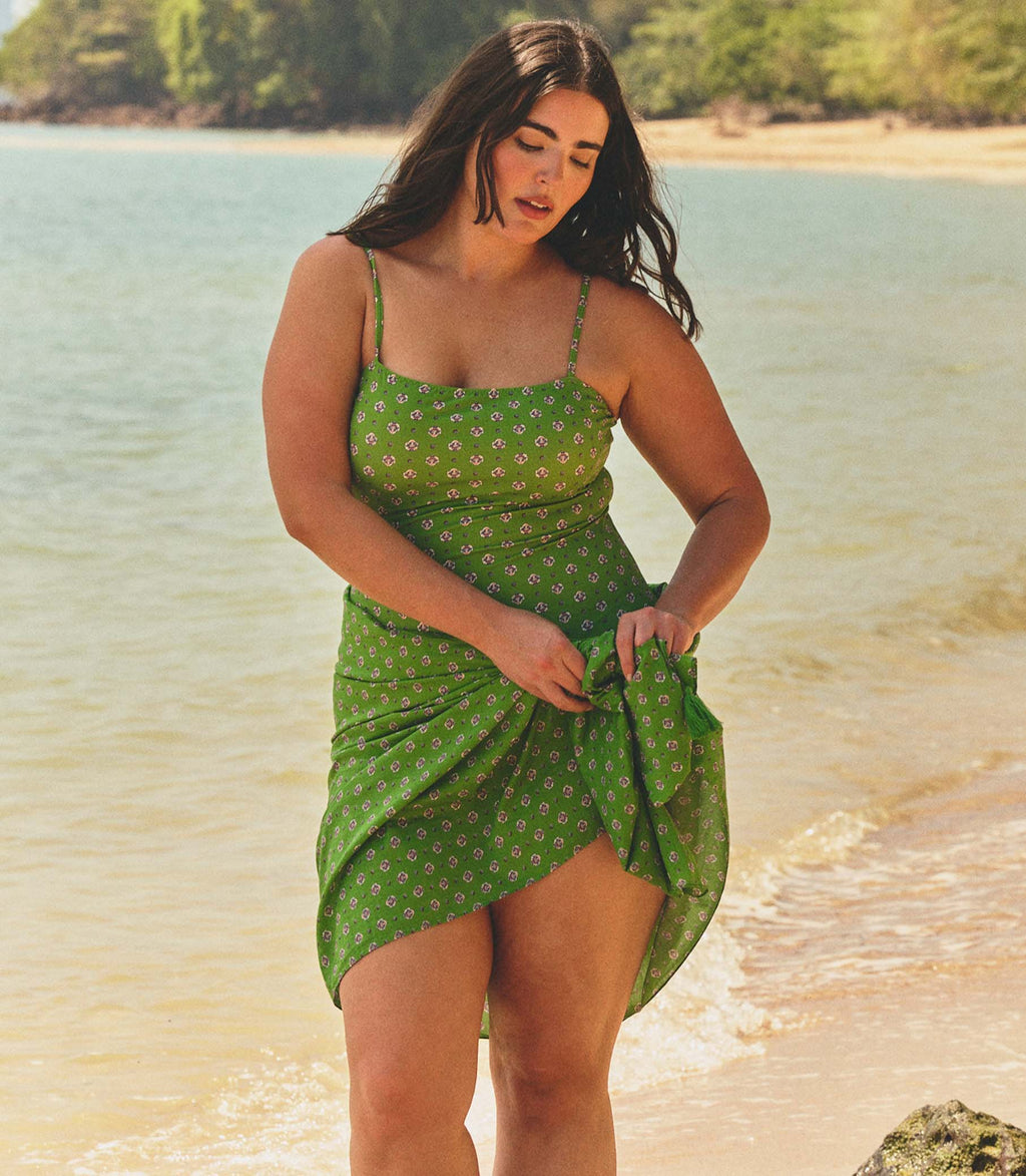 Marbella Maillot in Vert Cadiz Foulard - view 4