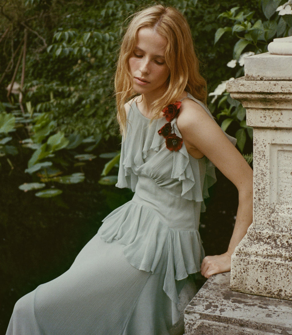 Nelida Dress in Green Jasper - view 5