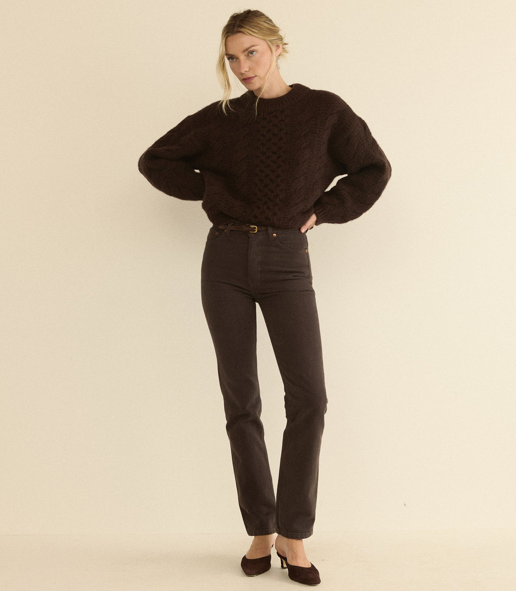 Ondine Jean in Equestrian Brown Wash - view 2