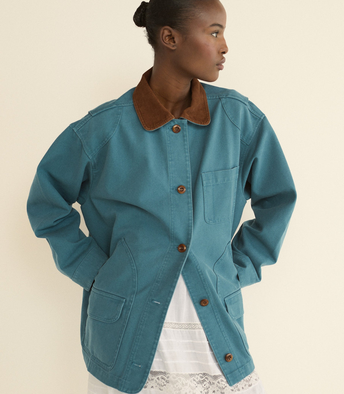 Pascual Jacket in Caspian Blue - view 2