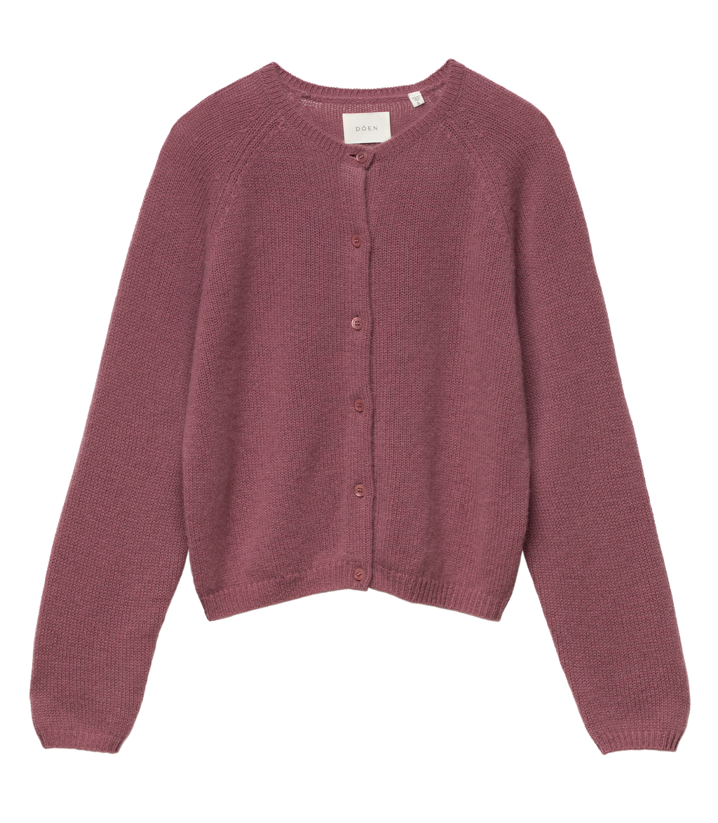Peroline Cashmere Cardigan in Rose Mauve - view 6