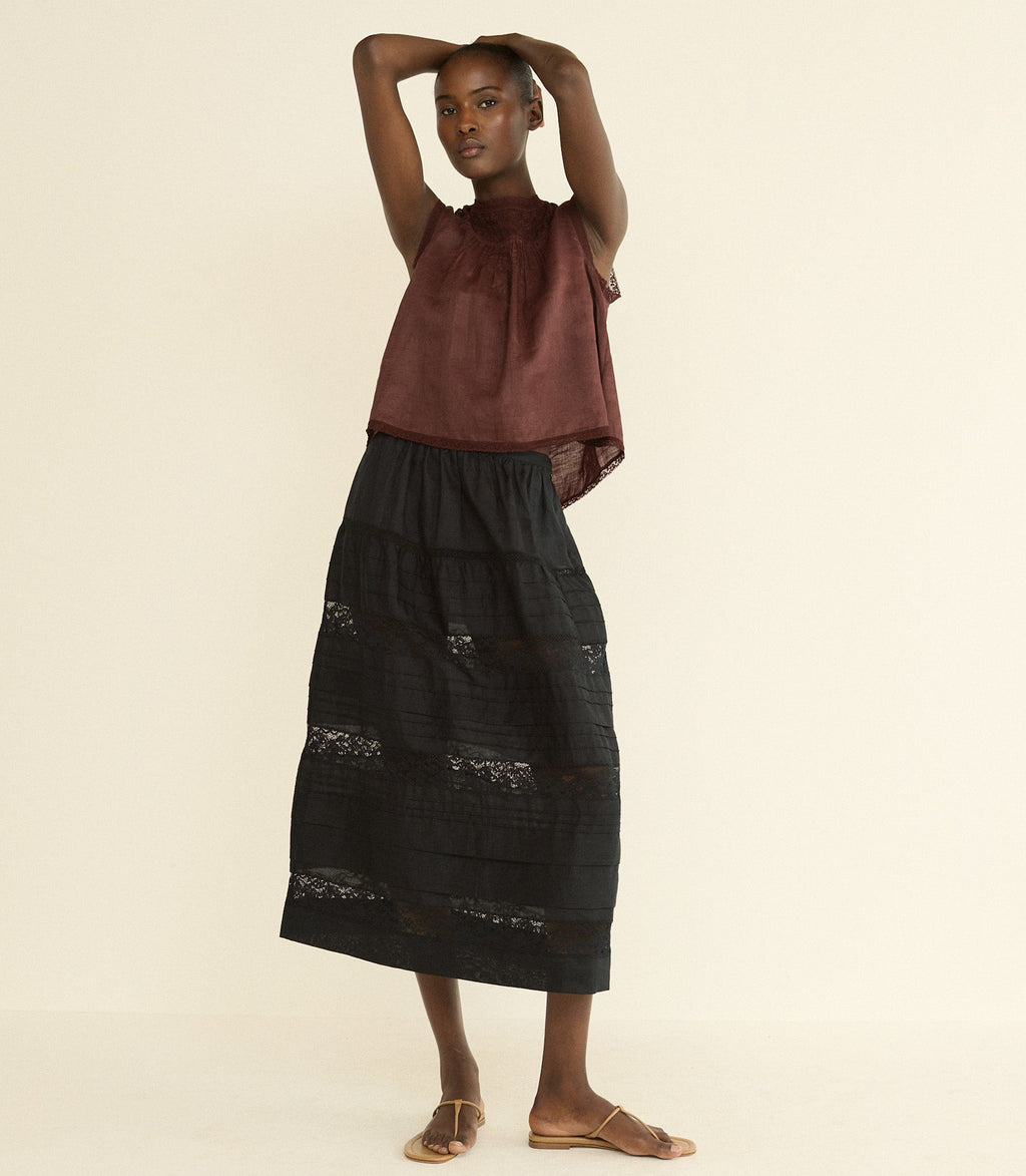 Sidra Skirt in Black - view 4